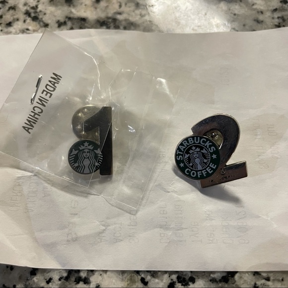 Starbucks One and Two Year Pin Set